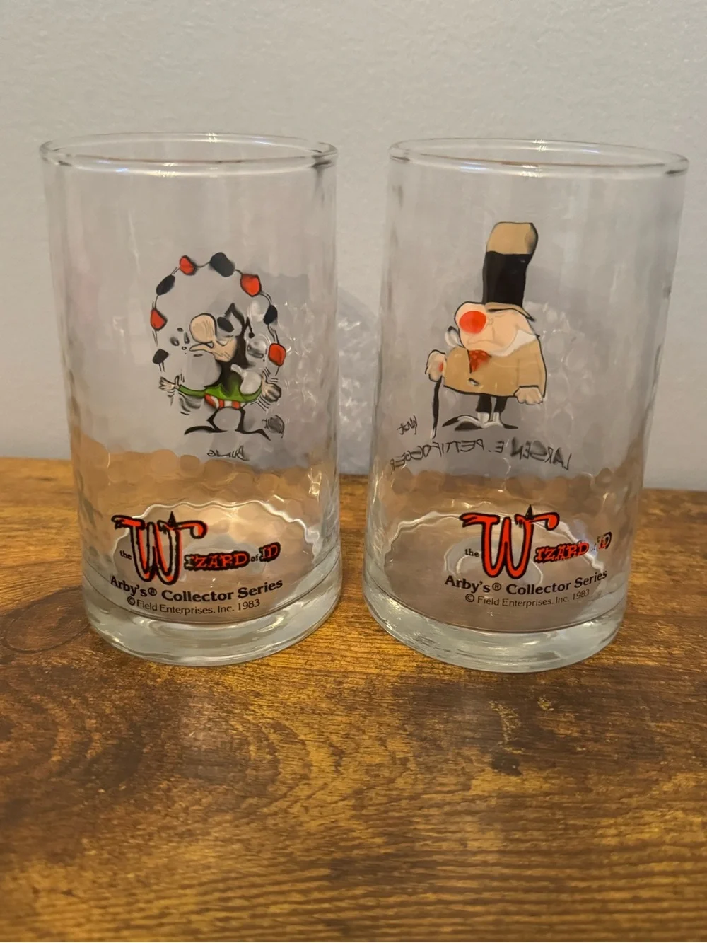 Vintage‎ Arby’s Wizard Of Id Collector Series Glasses Bung Pettifogger 1983 Set